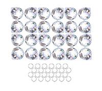 Crystalsuncatcher 24pcs Clear Crystal Ball Prism Suncatcher Rainbow Pendants Maker, Hanging Crystals Prisms for Windows,20mm