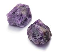 CrystalTears 2pcs Amethyst Crystals Healing Stones, 4.5-5.5cm Raw Amethyst Stone, Natural Healing Crystal Rough Gemstone for Reiki Meditation Crystal Gifts for Crystals Lover Beginners