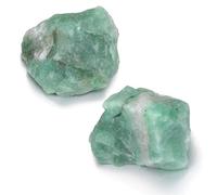 CrystalTears 2pcs Green Aventurine Crystals Healing Stones, 4.5-5.5cm Raw Green Aventurine Stone, Natural Healing Crystal Rough Gemstone for Reiki Meditation Crystal Gifts for Crystals Lover Beginners