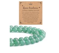 CrystalTears 8mm Green Aventurine Crystal Beads for Jewellery Making 96pcs Round Healing Stone Beads Green Loose Gemstone Beads for Crafting DIY Bracelet Necklace Earrings Gifts for Women Girls
