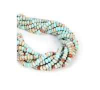 CrystalTears 8x5mm Blue Sea Sediment Jasper Crystal Beads for Jewellery Making 70-76pcs Rondelle Loose Gemstone Beaded Natural Abacus Disk Stone Beads for DIY Bracelet Necklace Earrings Crafting Gifts
