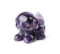 CrystalTears Amethyst Crystal Dog Figurine Ornament for Home Office Decor, Cute Mini Lucky Crystal Dogs Gifts for Women Men Dog Lover Christmas, Carved Healing Gemstone Puppy Statue Reiki Meditation