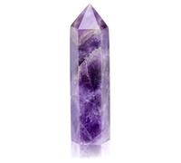CrystalTears Amethyst Crystal Wand for Reiki Meditation Witchcraft, Hexagonal Healing Crystals Point Faceted Prism Wand Natural Crystals and Healing Stones for Yoga Home Decor Spiritual Crystal Gifts