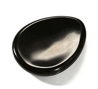 CrystalTears Black Obsidian Crystal Thumb Worry Stone Thumble Polished Healing Crystals Pocket Palm Stone for Anxiety Stress Relief Crystal Therapy