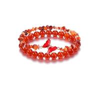 CrystalTears Carnelian Crystal Bracelets for Women Natural Red Agate Healing Gemstone Beaded Bracelet Butterfly Charms Stone Layered Bracelet Jewellry Gifts for Women Girls Mum Birthday Christmas