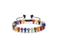 CrystalTears Chakra Crystal Bracelet for Women, Colorful Womens Gemstone Beaded Bracelets Natural 7 Chakra Healing Crystal Stone Bead Bracelet Jewellery Gifts for Women Mum Christmas Birthday