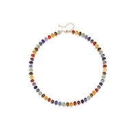 CrystalTears Chakra Crystal Necklace for Women Colorful Boho Gemstone Beaded Choker Necklace 7 Chakra Healing Stone Bead Necklaces Summer Beach Jewellery Gifts for Women Mum Christmas Birthday