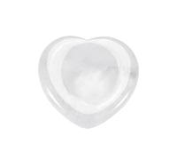 CrystalTears Clear Quartz Crystal Worry Stone Heart Shape Healing Crystals Thumb Worry Stone Polished Pocket Palm Stone for Anxiety Stress Relief Meditation Reiki Healing