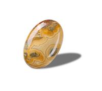 CrystalTears Crazy Lace Agate Crystal Stone 2.4” Large Oval Healing Crystals Gemstone Polished Pocket Palm Worry Stone for Reiki Chakra Balancing Meditation Gifts for Christmas