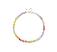 CrystalTears Crystal Beaded Necklace for Women Colorful Boho Gemstone Beaded Choker Necklace Healing Stone Bead Necklaces Summer Beach Jewellery Gifts for Women Mum Christmas Birthday