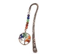 CrystalTears Crystal Bookmark Chakra Healing Crystals Tree Life Metal Bookmarks for Women Student Teacher Appreciation Gifts Graduation Gift for Women Mum Reader Book Lover Birthday Christmas