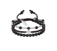 CrystalTears Crystal Bracelet for Women Natural Healing Crystal Gemstone Beaded Cross Bracelet Adjustable Triple Layered Stone Bracelets Crystals Jewellry Gifts for Women Mum Birthday Christmas