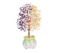 CrystalTears Crystal Tree for Home, Desk, Office, Room Decor, Amethyst Citrine Healing Crystal Gemstone Tree Life Gifts for Women Mum Christmas Birthday Wife Nanny Her Friend
