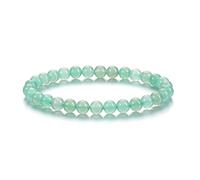 CrystalTears Green Aventurine Crystal Bracelet for Men Women, 6mm Healing Gemstone Beaded Bracelets, Stretch Anxiety Bracelet Jewellery Gifts for Men Women Mum Her Friends Birthday