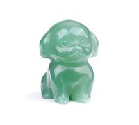 CrystalTears Green Aventurine Crystal Dog Figurine Ornament Healing Gemstone Dogs Puppy Ornament Statue for Home Office Desk Decor, Good Luck Crystal Dog Gifts for Women Men Dog Lover Christmas