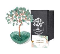 CrystalTears Green Aventurine Crystal Tree Gifts for Mum, Handmade Heart Healing Crystal Gemstone Tree Mother's Day Birthday Gifts for Women Mum Presents from Daughter Son