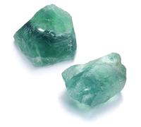 CrystalTears Green Fluorite Crystal Stone, Large 4.5-5.5cm Fluorite Quartz Crystals for Focus, Energy Balance, Protection, Rough Healing Gemstone for Reiki Healing Meditation Decor,Crystal Gifts-2pcs