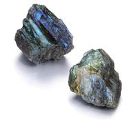 CrystalTears Labradorite Crystals Stone, Large 4.5-5.5cm Raw Labradorite Quartz for Protection, Concentration, Confidence, Rough Healing Gemstone for Reiki Healing Meditation Decor,Crystal Gifts-2pcs