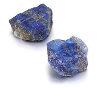 CrystalTears Lapis Lazuli Crystal Stone, Large 4.5-5.5cm Raw Lapis Lazuli Quartz Crystals Stone for Wisdom, Truth - Rough Healing Gemstone for Reiki Healing, Meditation, Decor,Crystal Gifts-2pcs