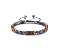 CrystalTears Mens Crystal Beaded Bracelet Hematite Tiger Eye Healing Crystal Protection Bracelets for Men Natural Stone Bracelet Jewellery Gifts for Men Dad Boyfriend Husband Birthday Christmas