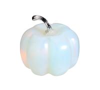 CrystalTears Opalite Crystal Pumpkin Figurine Mini Carved Gemstone Pumpkin Decorative Ornament Statue for Fall Harvest Thanksgiving Halloween Tabletop Home Decor Pumpkins Paperweight Gifts 1.2”