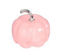 CrystalTears Rose Quartz Crystal Pumpkin Figurine Mini Carved Gemstone Pumpkin Decorative Ornament Statue for Fall Harvest Thanksgiving Halloween Tabletop Home Decor Pumpkins Paperweight Gifts 1.2”