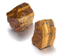 CrystalTears Tiger Eye Crystal Stone, Large 4.5-5.5cm Tigers Eye Quartz Crystals for Protection, Strength, Relax, Rough Healing Gemstone for Reiki Healing Meditation Decor,Crystal Gifts-2pcs