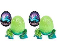 CrystaLynx Dragons, 32-cm Collectible Articulated Dragon Toy Figure and Surprise Box Display Egg, Fidget Home Office and Desk Decor (Styles May Vary) (Pack of 2)