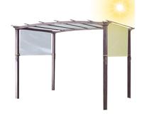 Crysterris Replacement PergolaCanopy Top for Gazebos,Replacement Canopies Protection for Gazebos, Sun Shade Canopy Protection Cover for Outdoor Garden Terrace Porch(Size:4.8 * 2.4m,Color:Beige)