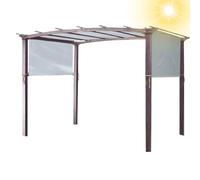 Crysterris Replacement PergolaCanopy Top for Gazebos,Replacement Canopies Protection for Gazebos, Sun Shade Canopy Protection Cover for Outdoor Garden Terrace Porch(Size:5.4 * 2.5m,Color:Grey)