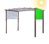 Crysterris Replacement PergolaCanopy Top for Gazebos,Replacement Canopies Protection for Gazebos, Sun Shade Canopy Protection Cover for Outdoor Garden Terrace Porch(Size:4.8 * 2.4m,Color:Green)