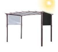 Crysterris Replacement PergolaCanopy Top for Gazebos,Replacement Canopies Protection for Gazebos, Sun Shade Canopy Protection Cover for Outdoor Garden Terrace Porch(Size:5.2 * 2m,Color:Black)