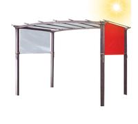 Crysterris Replacement PergolaCanopy Top for Gazebos,Replacement Canopies Protection for Gazebos, Sun Shade Canopy Protection Cover for Outdoor Garden Terrace Porch(Size:3 * 2.4m,Color:Red)