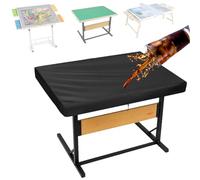 Crysterris Waterproof Jigsaw Puzzle Table Covers, Drafting Table Protection Cover with Drawstring, Tilting Puzzle Tables Protective with Storage Bag(Size:420D：92 * 69 * 20cm,Color:Black)