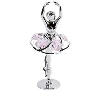 CRYSTOCRAFT Chrome Plated Ballerina Made With Swarovski Crystals