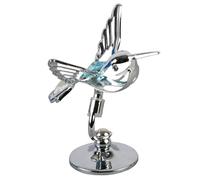 Crystocraft Chrome Plated Hummingbird Ornament With Crystal From Swarovski®