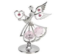 Crystocraft Chrome Plated Mini Sacred Angel With Crystals from Swarovski