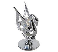 Crystocraft Chrome Plated Swan Ornament With Crystal From Swarovski®