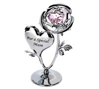 Crystocraft Crystal Ornament Gift Set made with Swarovski crystals Strass Rose Flower (For a Special Mum)