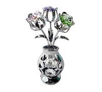 CRYSTOCRAFT Freestanding Made With CrystalsTulips in Crystal Vase