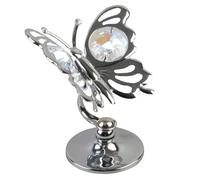 Crystocraft Keepsake Gift Ornament - Silver Butterfly made with Swarvoski Crystals by CRYSTOCRAFT