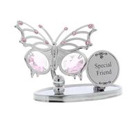 Crystocraft Keepsake Gift Ornament - Special Friend Butterfly Plaque with Swarvoski Crystal Elements