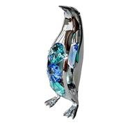 Crystocraft Penguin Crystal Ornament With Swarovski Elements Gift Boxed Green Blue Crystals Chrome Plated Nautical Ocean Creature Perfect Keepsake Collectors Gift Figurine