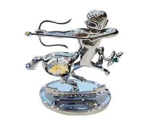 Crystocraft Zodiac Sign Crystal Ornament With Swarovski Elements Gift Boxed Aurora Borealis Crystals Silver Chrome Plated Perfect Keepsake Collectors Gift Figurine Home Decor Astrology (Sagittarius)