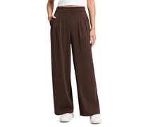 CRZ YOGA 4-Way Stretch Wide Leg Work Pants 29" | Casual, Wrinkle-resistant, Front Pleated, Inner Drawstring, Pockets, Trousers for Women