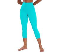 CRZ YOGA Butterluxe 21'' High Waisted Capri Workout Leggings for Women - Lounge Leggings Buttery Soft Yoga Pants (Neon) Spectral Blue 10