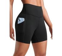 CRZ YOGA Butterluxe Biker Shorts Pockets 5" Black 12