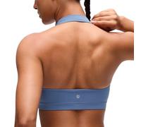 CRZ YOGA Butterluxe Halter Sports Bras | Light Support, Removable Pads, Yoga, Extremely Soft, Open Back, for Women