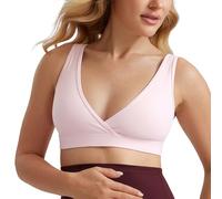 CRZ YOGA Butterluxe Maternity Nursing Sleep Bra for Women Wireless Breastfeeding Bralettex Pregnancy Bra Lounge Soft Touch Bras Strawberry Pink 14