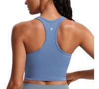 CRZ YOGA Butterluxe Racerback Crop Tank Tops Oasis Blue M